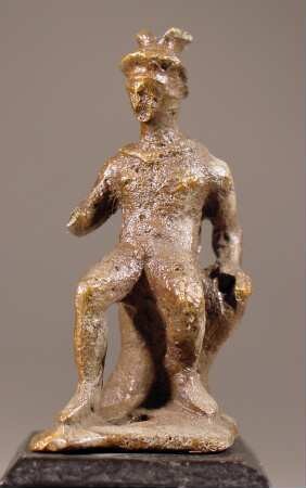 Merkurstatuette mit Basis