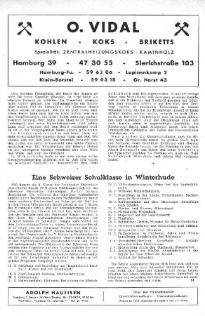 Eine Schweizer Schulklasse in Winterhude