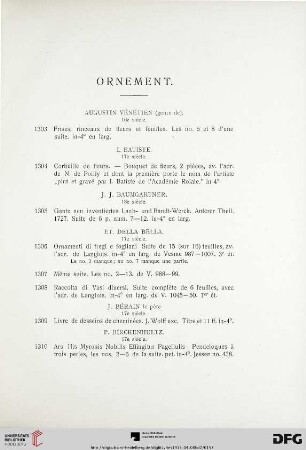 Ornement (Nr. 1303-1358)