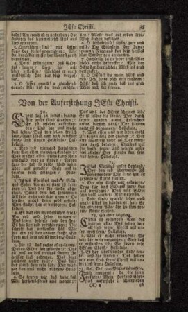 Von der Auferstehung Jesu Christi.
