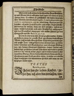"Textus" und "Exordium Speciale"
