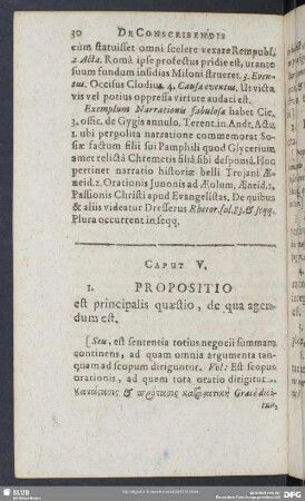 Caput V. [De Propositione]