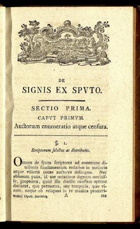 Caput Primum. Auctorum enumeratio atque censura.