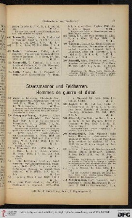 Staatsmänner und Feldherren (Nr. 699 - 1312)
