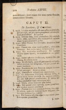 202-214, Caput XI. De Locatione, & Conductione.