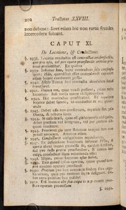 202-214, Caput XI. De Locatione, & Conductione.