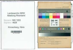 Entnazifizierung Hans Kronenberg , geb. 08.12.1894 (Verw.Angestellter)
