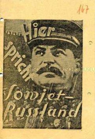 Antisowjetische Propagandaschrift der NSDAP zur Reichstagswahl 1933