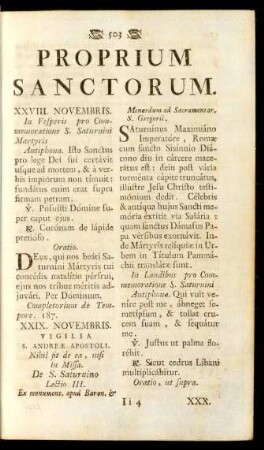 Proprium Sanctorum