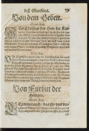 Von Fürbitt der Heiligen.