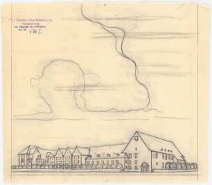Öffentliches Gebäude (Schule, Museum) (?): Perspektivische Ansicht