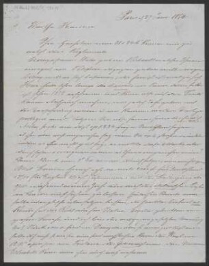 Brief an B. Schott's Söhne : 27.01.1854