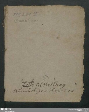 22,11: Zweyte Abtheilung Auswärtigen Refiere - XVII 300 8. (22,11)