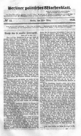 No 12, 21. März 1835