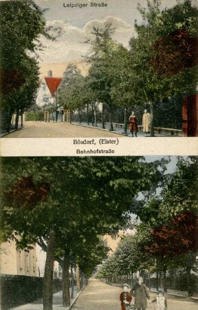 Bösdorf, (Elster) : Bahnhofstraße ; Leipziger Straße