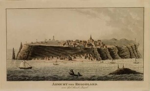 Ansicht von Helgoland, von der Sand-Insel