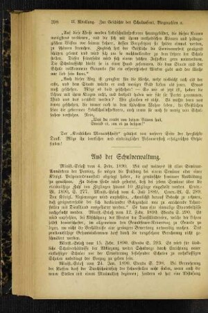 Aus der Schulverwaltung