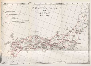 Feudal map of Japan in 1615