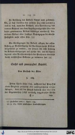 Sechs und zwanzigstes Kapitel. Von Versuch der Güte.