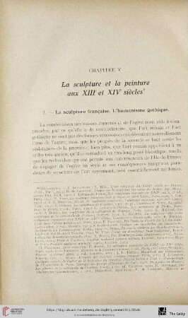 Chapitre V: La sculpture et la peinture aux XIIIe et XIVe siècles