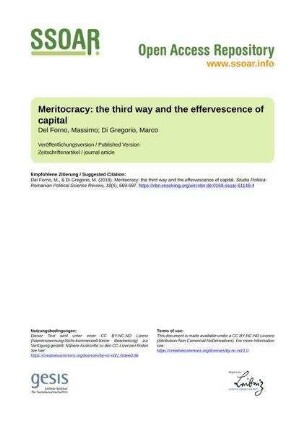 Meritocracy: the third way and the effervescence of capital