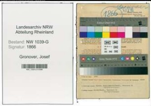Entnazifizierung Josef Gronover , geb. 18.05.1890 ()
