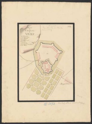 Plan du chateau de Vivier