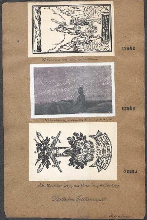 Aus Wilna: Sieg und Frieden im Neuen Jahr ! 1918, Monogramm FH [Fred Hendrik]