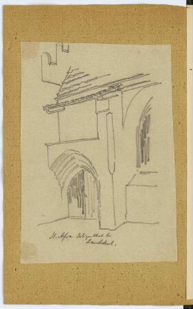 Kloster Seligenthal, Landshut: Perspektivische Ansicht (aus: Skizzen- und Fotoalbum 6)