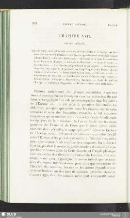 Chapitre XVII. Groupe crétacé