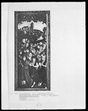Rosenkranzaltar, Wolgemuth-Flügel (rechter Flügel eines Rosenkranzaltars: Die geistlichen Stände)