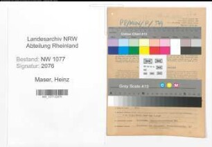 Entnazifizierung Heinz Maser , geb. 03.02.1922 (Polizist)