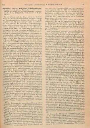 713-715 [Rezension] Hanselmann, Johannes, Keine Angst vor Pfarramtsführung