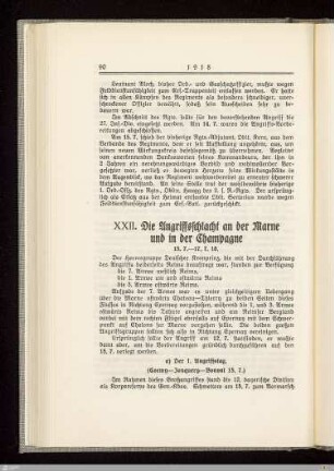 XXII. Die Angriffsschlacht an der Marne und in der Champagne