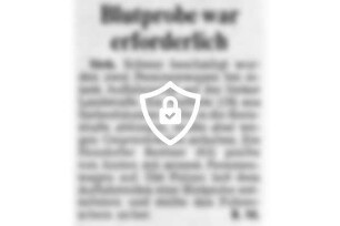 Blutprobe war erforderlich
