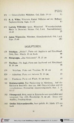 Skulpturen (Nr. 175-194)