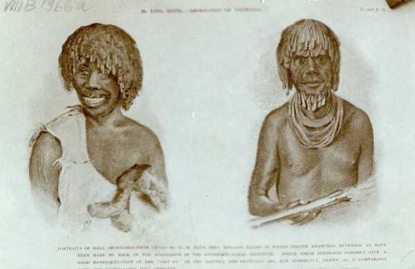 "Portraits of Aborigines. Tasmania."