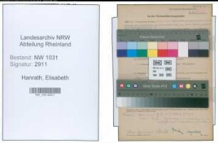 Entnazifizierung Elisabeth Hanrath , geb. 15.03.1889 ()