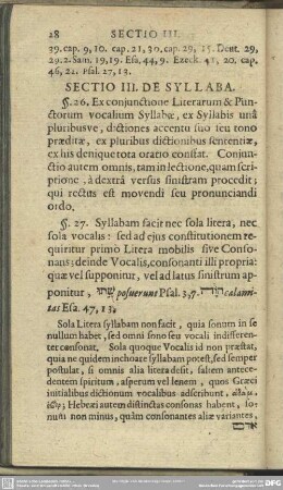 Sectio III. De Syllaba