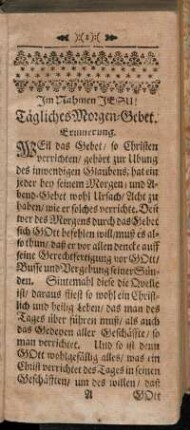 Tägliches Morgen- und Abend-Gebet