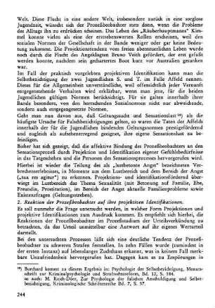 2. Reaktionen der Prozeßbeobachter auf ihre projektive Identifikationen