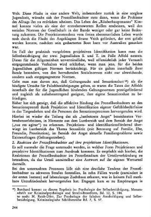 2. Reaktionen der Prozeßbeobachter auf ihre projektive Identifikationen