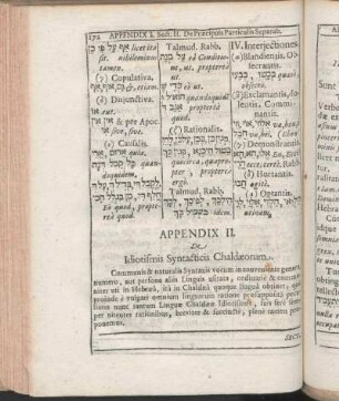 Appendix II. De Idiotismis Syntacticis Chaldæorum.