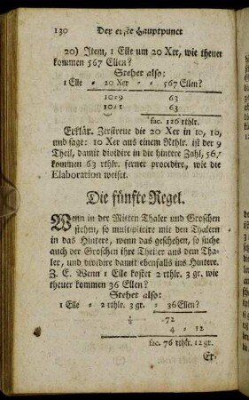 Die fünfte Regel.