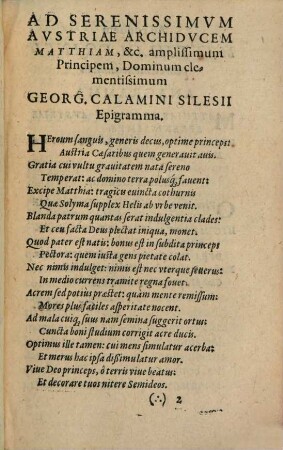 Helis Georgii Calamini Silesii ... Tragoedia sacra