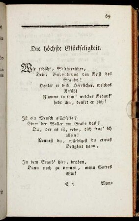 Die höchste Glückseligkeit