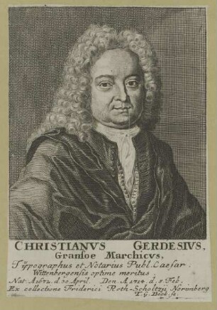 Bildnis des Christianvs Gerdesivs