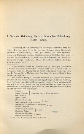 Geschichte der Universitätsbibliothek zu Marburg : von 1527 - 1887