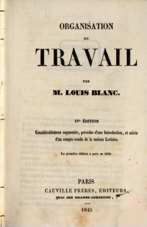 Organisation du travail