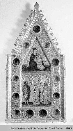 Madonna der Demut mit den Heiligen Johannes dem Täufer, Biagio, Ludwig oder Sigmund - Madonna dell'umiltà, San Giovanni Battista, San Biagio, San Ludovico o Sigismondo